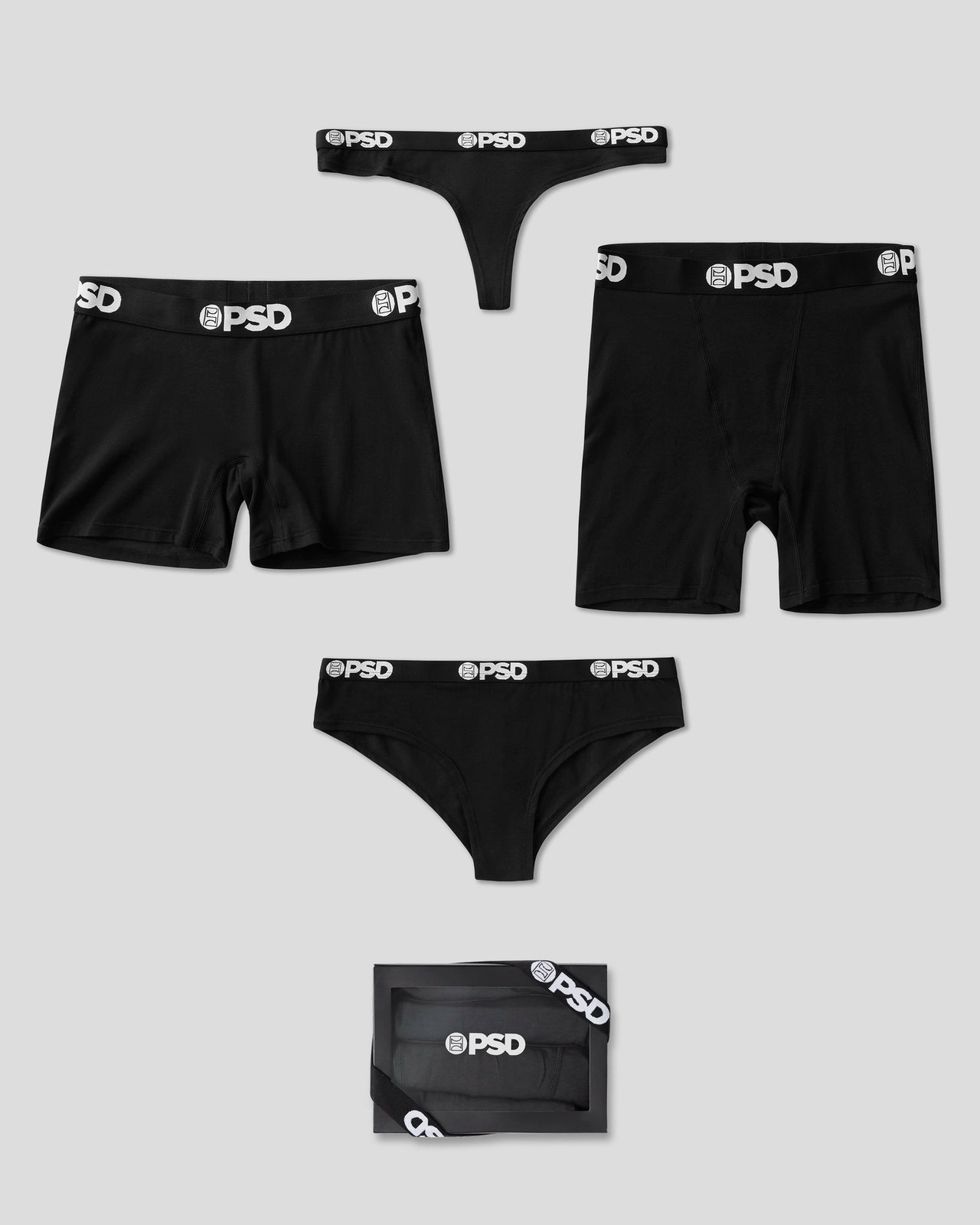 PSD Men's Solids Blk Modal 3-Pack Boxer Briefs, Black, XS at  Men's  Clothing store