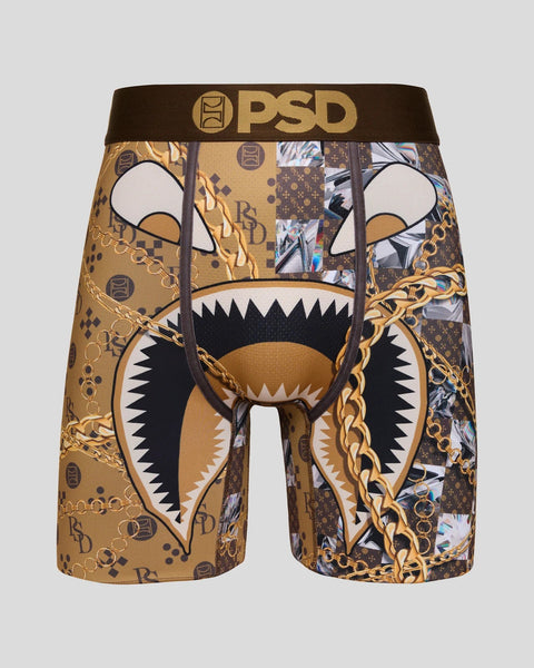PSD Tiger Vibes Sunglasses Gold Chain Cool Cat Underwear Boxer Briefs  222180055 - Fearless Apparel