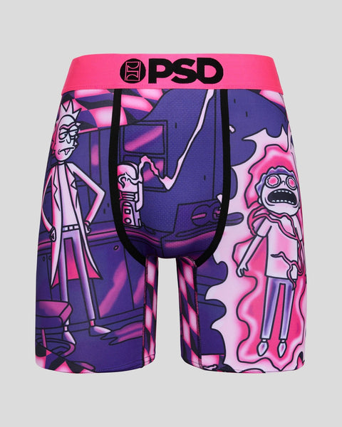 PSD Rick & Morty SPACE CATS Black Boxers Mesh Front & Back Panel Men's NWT  **