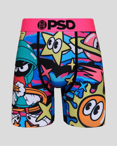PSD Underwear Men's Wide Band Boxer Brief Underwear Bottom - Hustle Gang |  Breathable, 7 inch Inseam