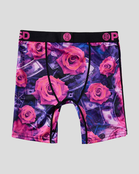 Washed Out Roses Boxer Brief BlueP6 2XL by PSD Underwear