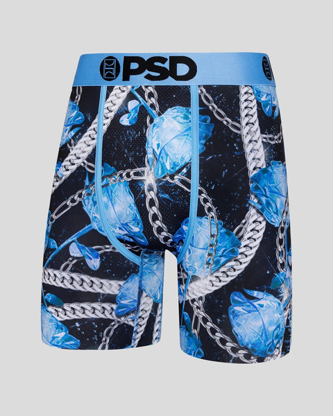 PSD Happy Weed Boxer Briefs XL Underwear Happy Face Leaf Blue