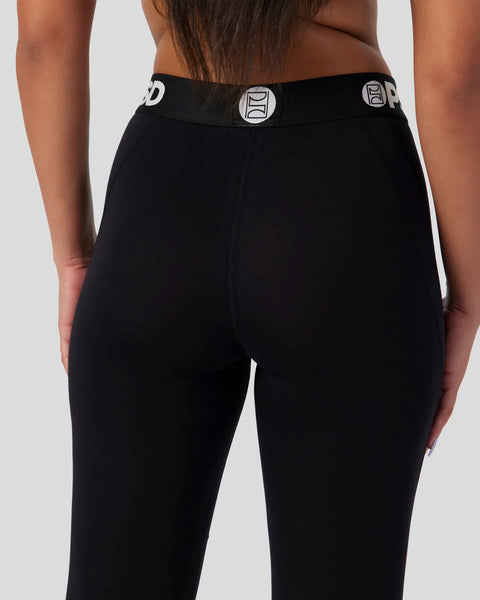 Black Gym Leggings - High Waisted Sculpting and Mesh Panel - size