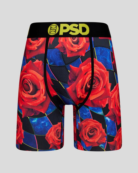 PSD Spliced Roses Floral Blue Boxers Briefs Mens Athletic