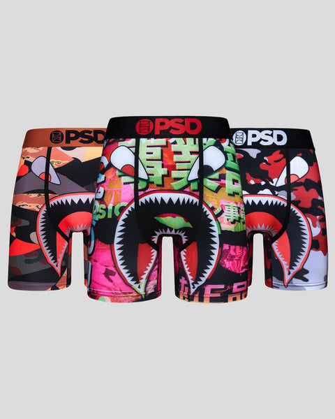 PSD Underwear Men's Boxer Briefs (Multi/Warface Hiragana 5I/L),  Multi/Warface Hiragana 5i, Large : : Clothing, Shoes & Accessories