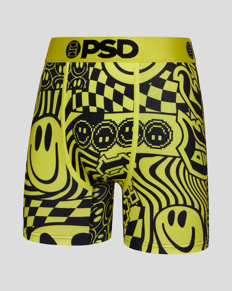 Men’s PSD Black and Yellow Ninja Boxer Briefs Medium