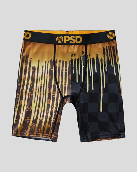 PSD Underwear Men's Stretch Elastic Wide Band Boxer Brief Underwear Bottom  - 3-Pack | Breathable, 7 inch Inseam, 3-Pack 