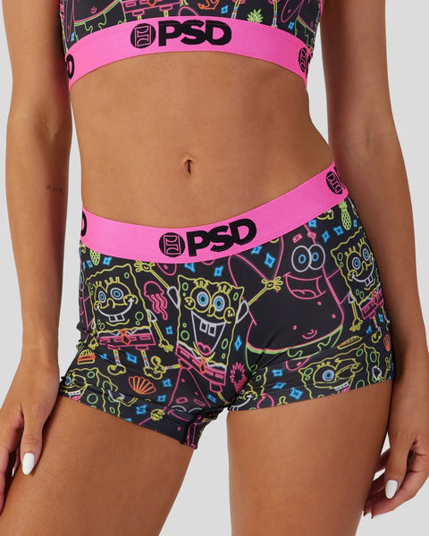 Powerpuff Girls Comic Pop PSD Boy Shorts Underwear Black 