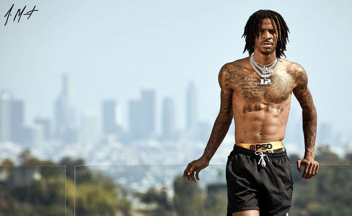 Ja Morant Photoshoot with PSD Underwear in Hollywood 
