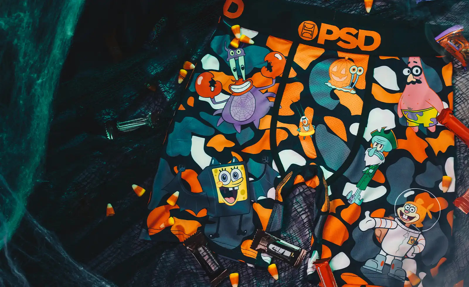 PSD x Spongebob Squarepants Black & Yellow Tie Dye Boyshort Underwear