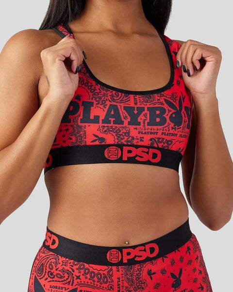 Women's PSD Solid Red Sports Bra 3214T1063RE