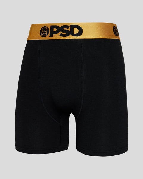 PSD Underwear Men's Stretch Elastic Wide Band Boxer Brief Underwear Bottom  - 3-Pack | Breathable, 7 inch Inseam, 3-Pack 