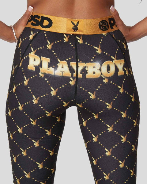 PSD x Playboy Monogram Lux Black Crew Socks